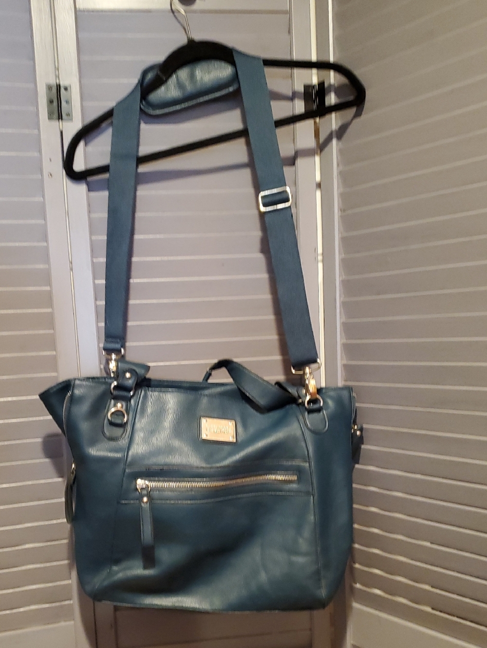 Kenneth Cole Reaction Faux Leather Bag in Rich Blueberry Colorway